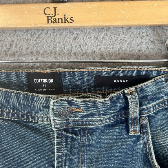 Cotton-On Men's Baggy Denim Jeans US Size 34x30 Wide Leg - Picture 5 of 6